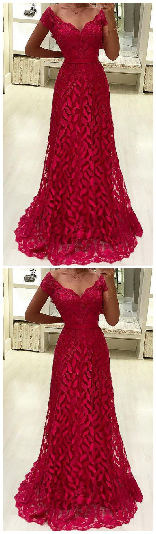 A-Line Cap Sleeves Appliques Long Evening prom Dress  cg3950