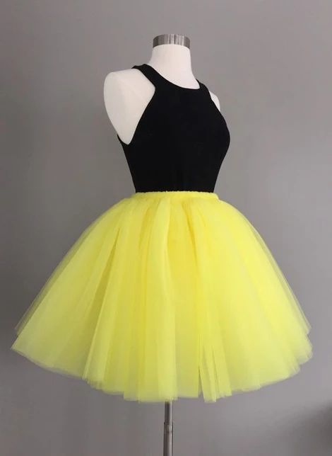 Yellow Tulle Homecoming Dress cg4176