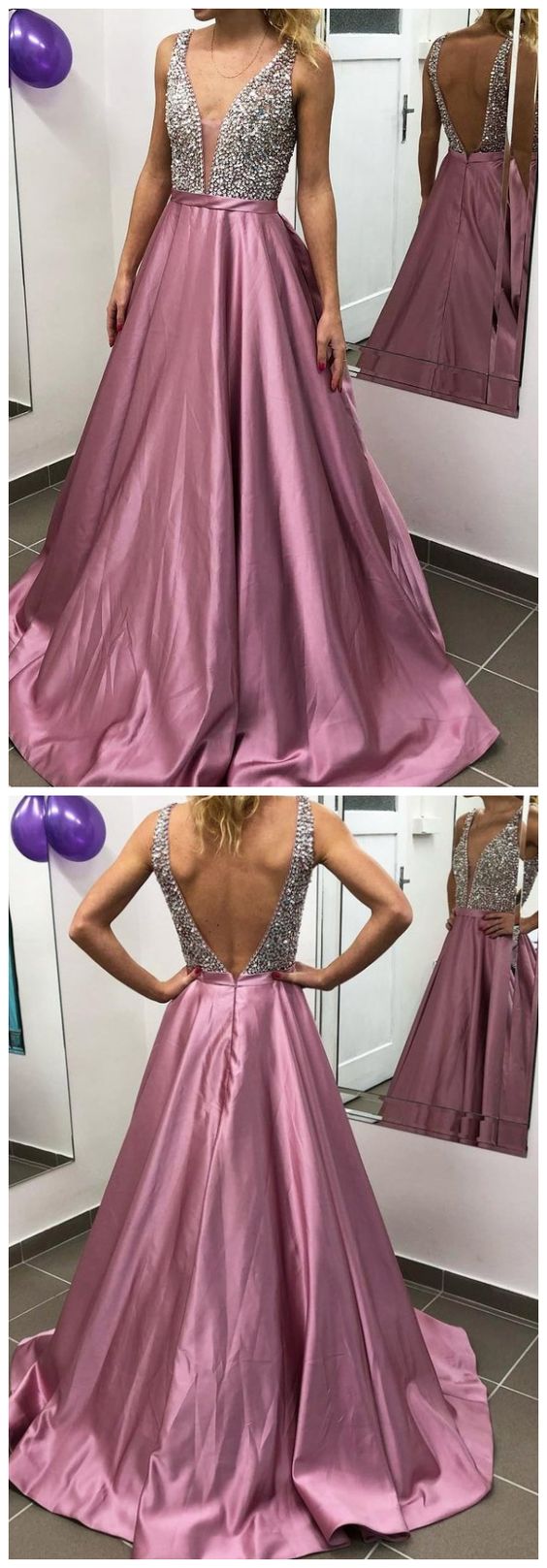Backless Sexy Long Prom Dress With Beading Custom-made School Dance Dress Fashion Wedding Party Dress cg5831