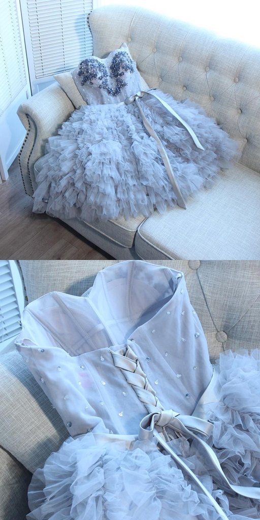 Stylish Sky Blue Short Homecoming Dresses With Spaghetti Straps, A-Line Juniors Dresses With Appliques cg592