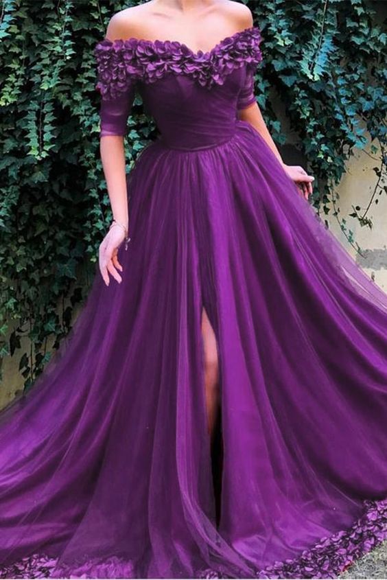 Luxury Off Shoulder Sweetheart Prom Dress with Appliques Party Gown cg5929