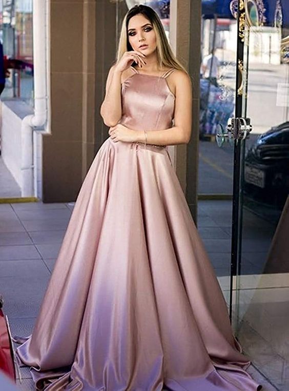 Champagne Prom Dresses,Halter A-line Prom Evening Dresses cg6312