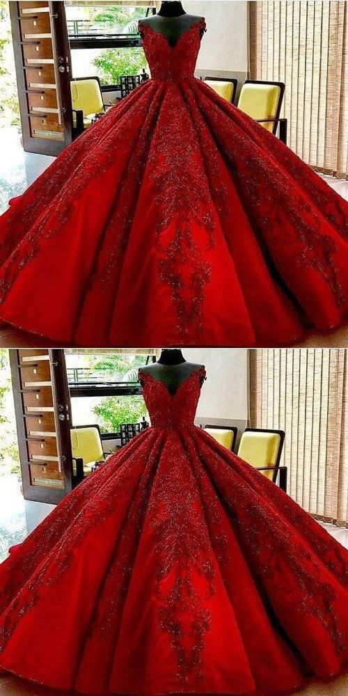 Long Floor Length ball gown quinceanera dresses Evening Dresses Glamorous Prom Dress burgundy Graduaction Dresses cg6326