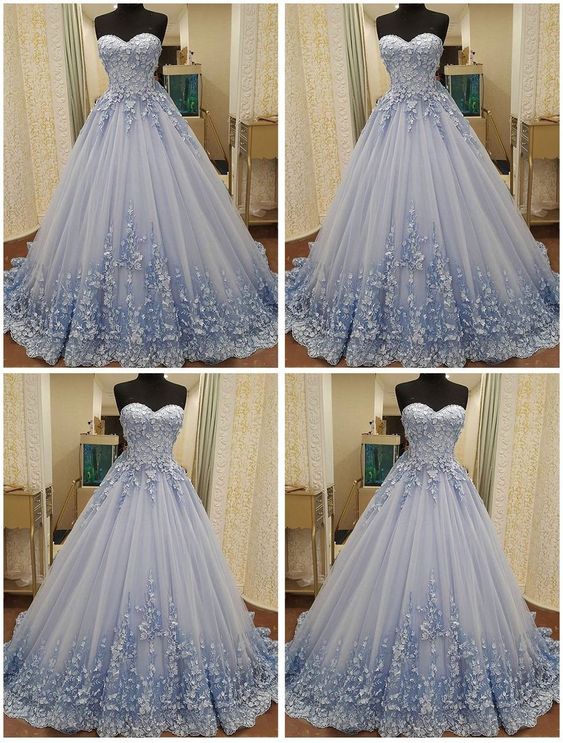 Elegant Tulle Evening Dress, Sexy Ball Gown Appliques Prom Dresses, Formal Evening Gown cg6378