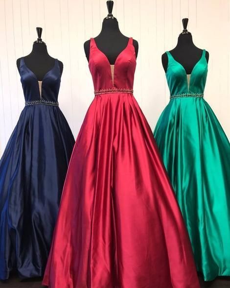 A-line Satin Long Prom Dress Fashion Winter Formal Dress Popular Wedding Party Dress cg6413