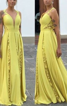 Beautiful Pretty Plunging Neck Long Prom Dress cg6444