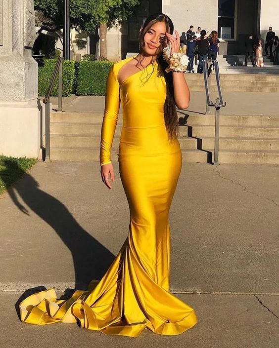 Mermaid Long Sleeve Backless Inexpensive Prom Dress cg6458