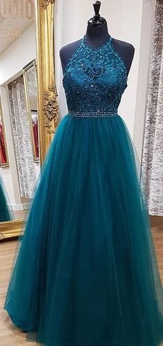 A-line Long Prom Dress With Applique and Beading,Fashion Winter Formal Dress cg6672