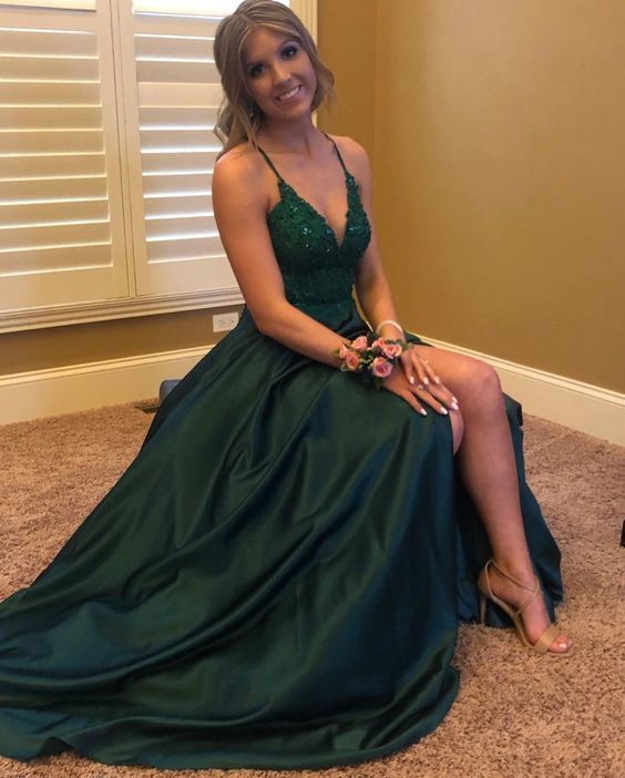 Green Long Prom Dress,Evening Dress,Prom Dresses cg6699
