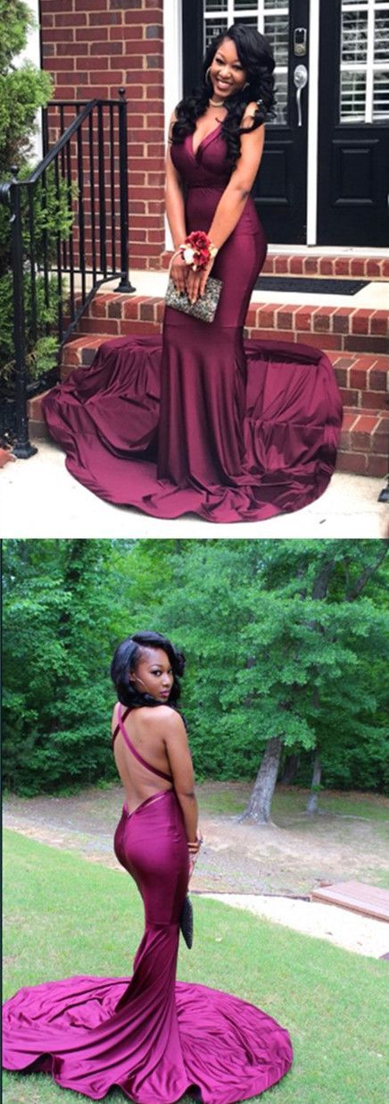 Mermaid Backless Sexy Custom Made Charming Prom Dress cg6723