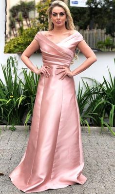 Off The Shoulder Satin Long Prom Dress cg6755