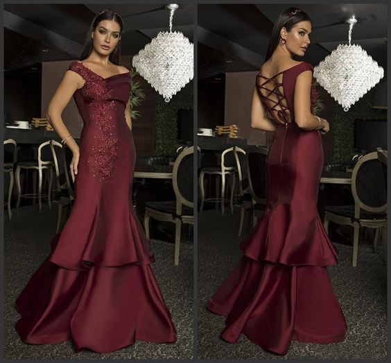 2020 Burgundy Sexy Cheap Prom Dresses long New Paolo Sebastian Special Occasion Dresses cg7065