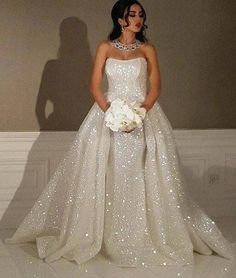Saprkly Strapless Mermaid Wedding prom Dresses cg7161