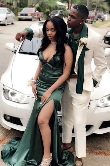 Cute Prom Dress, V-neck Floor-Length Sleeveless Satin Long Prom Dress cg7250