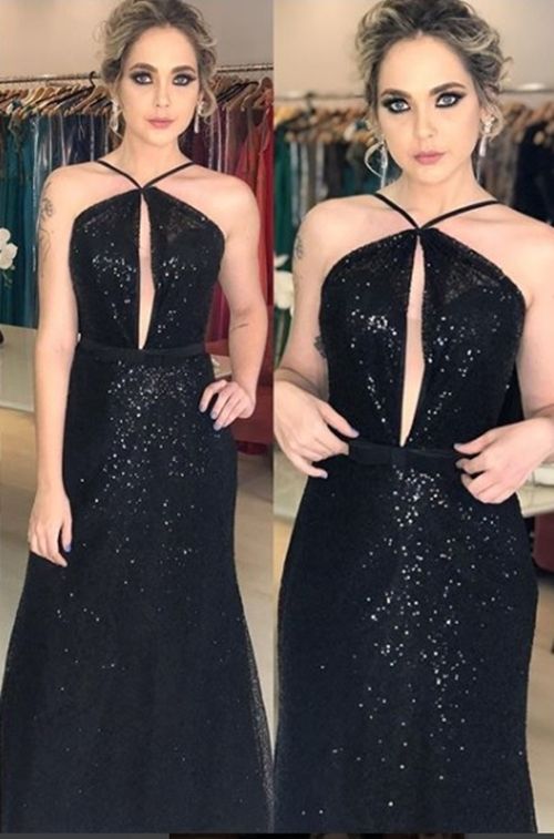 2020 long prom dress black charming dress cg7283