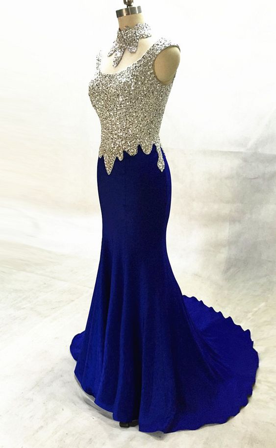 Cheap Prom Dresses Fashion Halter Mermaid Prom Dresses Evening Dresses Long Party Gowns Satin Formal Dresses cg7644