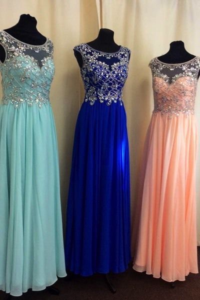 Real Made A-Line Beading Chiffon Real Made Prom Dresses,Evening Gowns,Evening Dress cg7694
