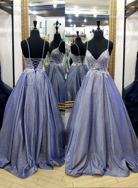 A line v neck lace long prom dress, evening dress cg7790