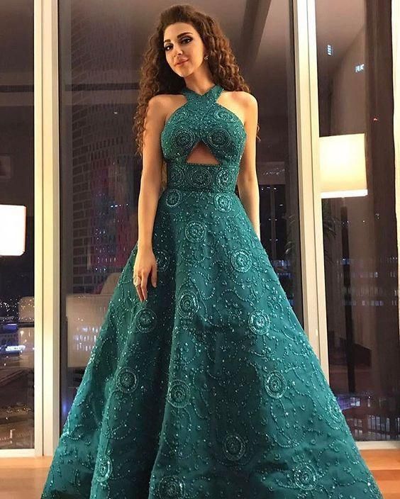 Green Prom Dress Modest Long Prom Dress ,Long Evening Dress,Custom Made,Evening Dress,Party Gown cg7842