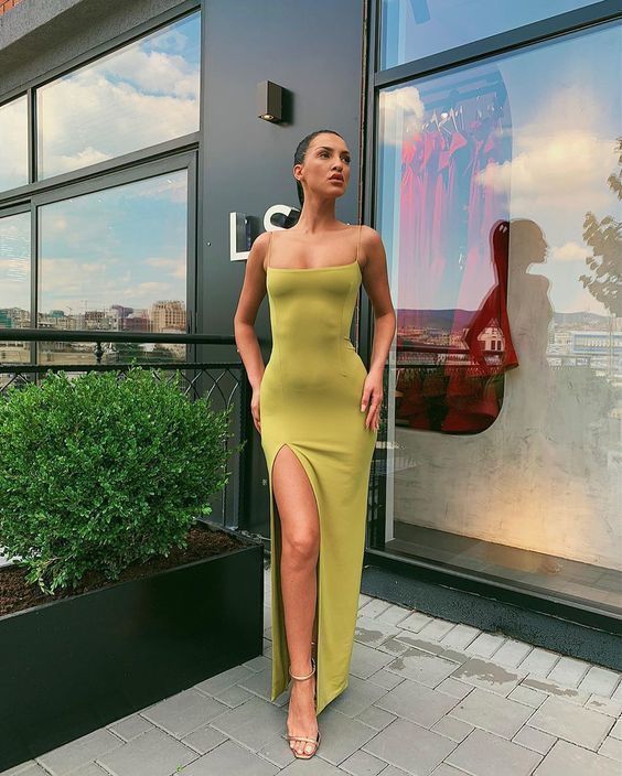 2020 Long prom Dress with side slit ,cheap evening party dresses cg7927