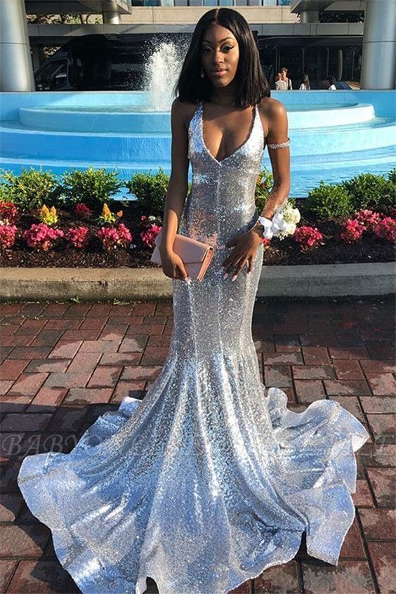 Mermaid Falbala Sleeveless Sexy Evening prom Dresses cg8412
