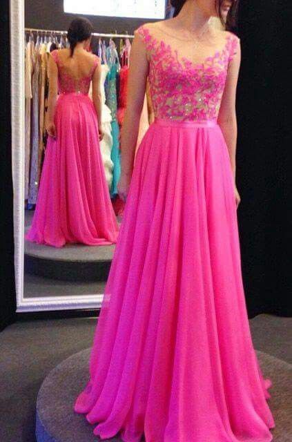 See Though A Line Prom Dress, Sexy Appliques Long Evening Dress cg8441
