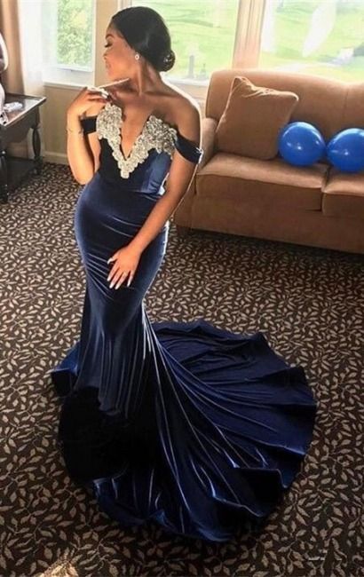 Off-the-Shoulder Mermaid Prom Dress cg8505