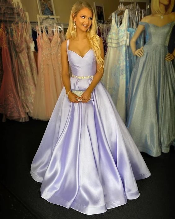 Lavender Prom Dresses Satin 2020 cg8578
