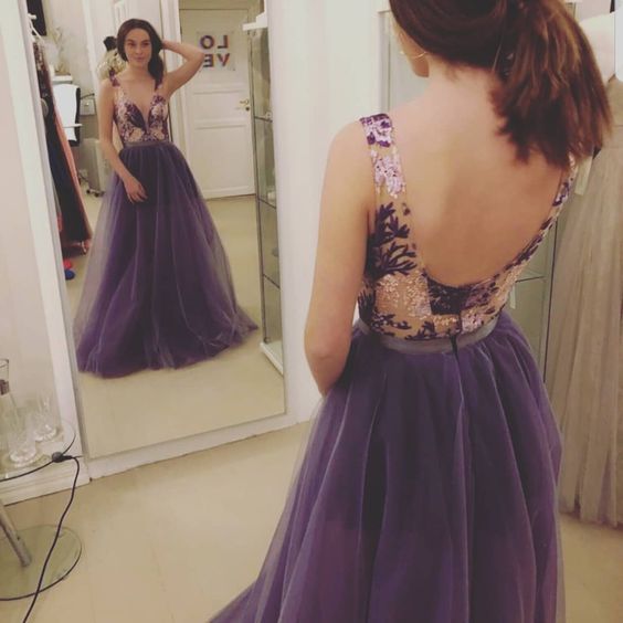 Sexy V-Neck A-Line Dresses, Evening Dress Prom Gowns, Formal Women Dress,Prom Dress cg8728