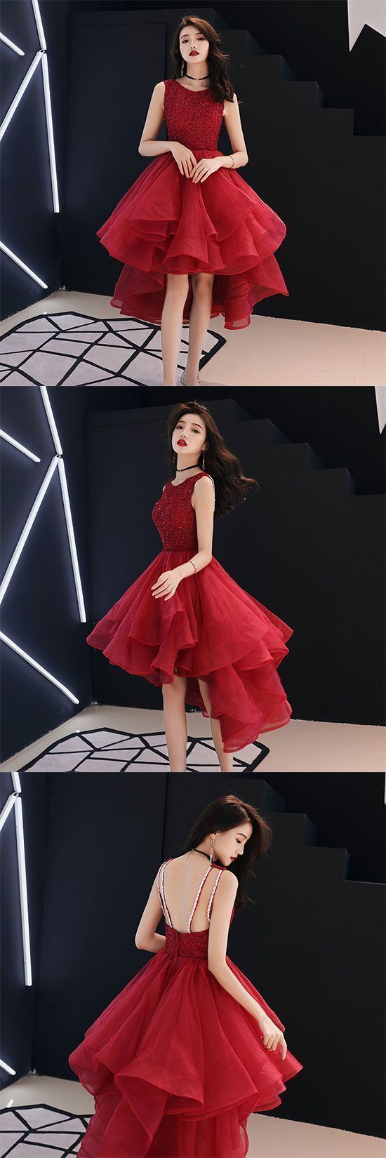 Cute A line round neck tulle short dress, homecoming dress cg881
