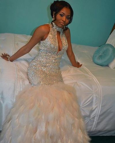 Charming Prom Dress,Mermaid Prom Dress,Beading Prom Dress,High-Neck Prom Dress cg9113