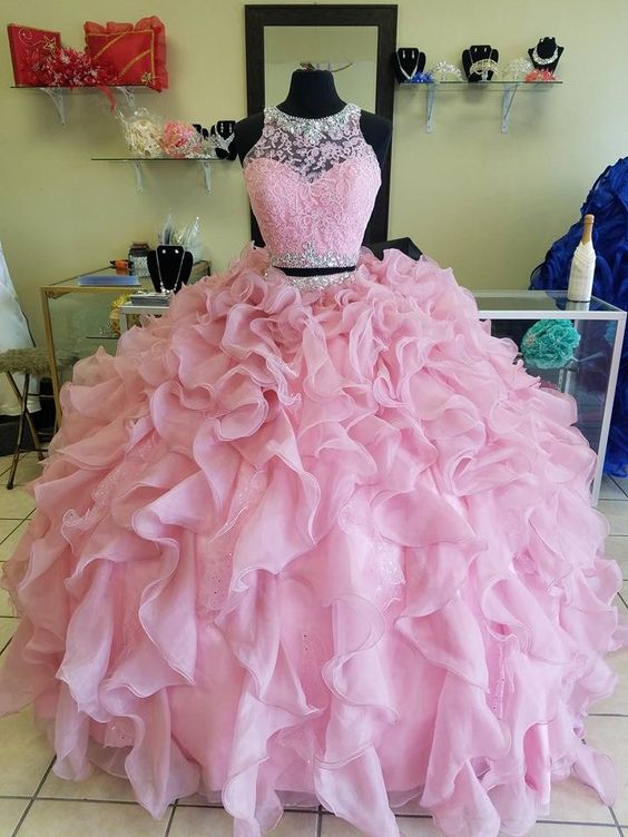 A Line pink Prom Dress cg9273
