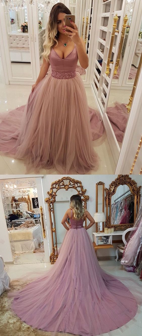 Beaded Waist Sexy Evening Dresses with Overlay Tulle Skirt Prom Dress cg9411