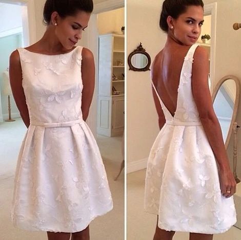 Sexy White Short Dress,A Line Homecoming Dresses,Mini Dresses cg9509