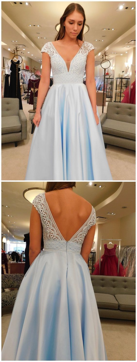 Custom Made Trendy Blue Prom Dresses, Simple Prom Dresses, Prom Dresses Lace, Prom Dresses cg9710