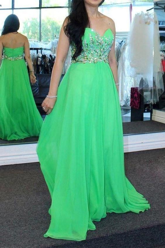Absorbing Green Prom Dresses, Prom Dresses A-Line, Chiffon Prom Dresses, Prom Dresses For Cheap cg9712