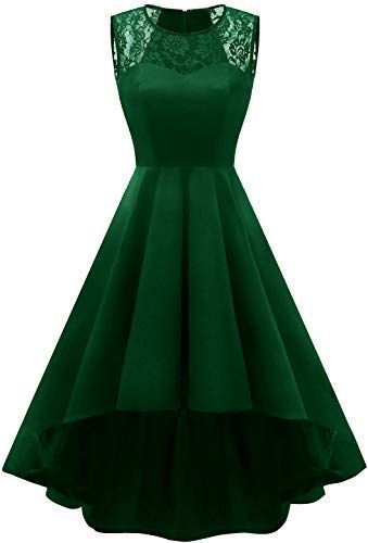 Vintage Elegant Lace Sleeveless Hi-Lo Cocktail Dress Homecoming Dress cg9820