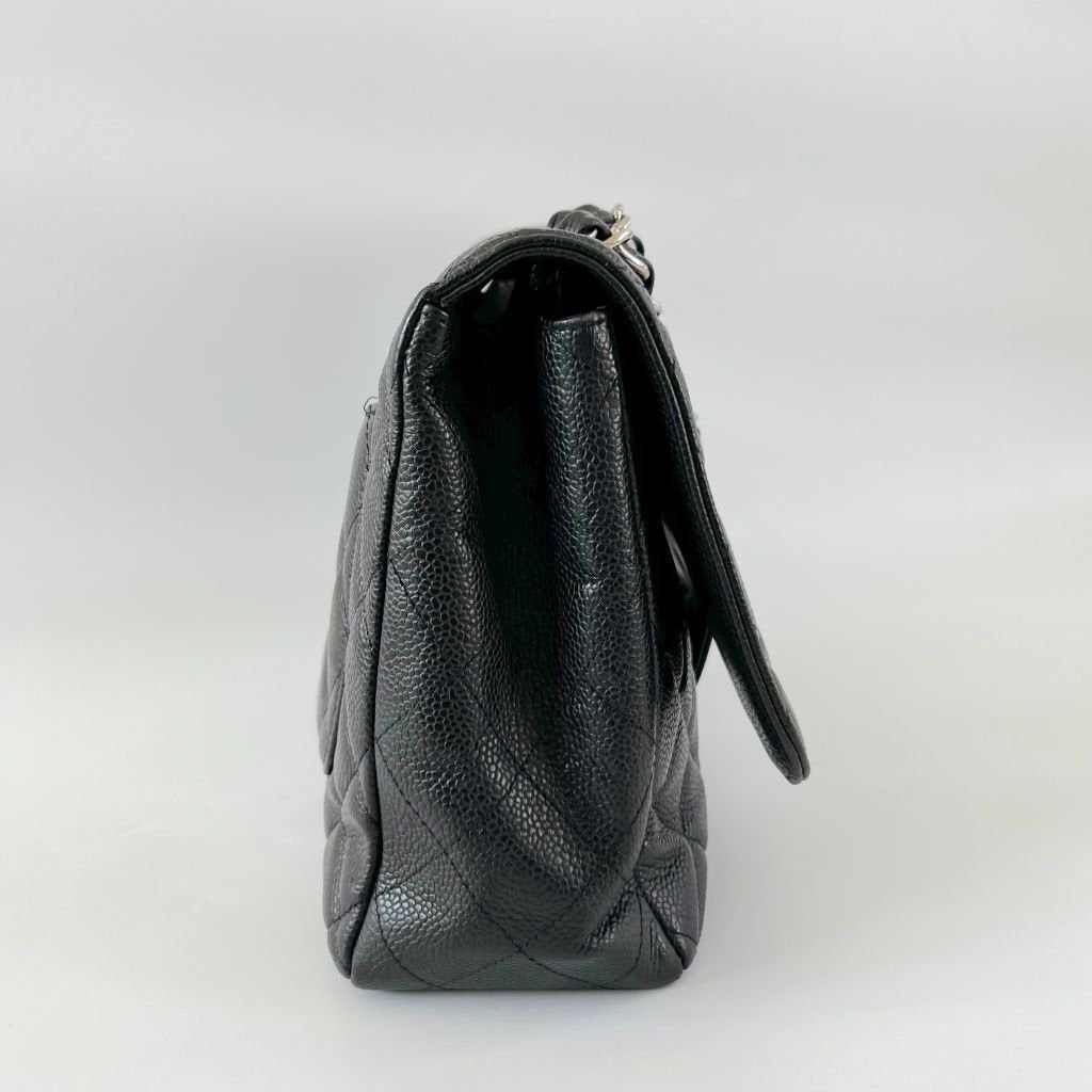 Chanel Black Caviar Single Flap Bag