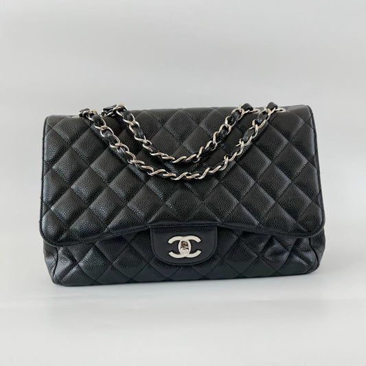 Chanel Black Caviar Single Flap Bag