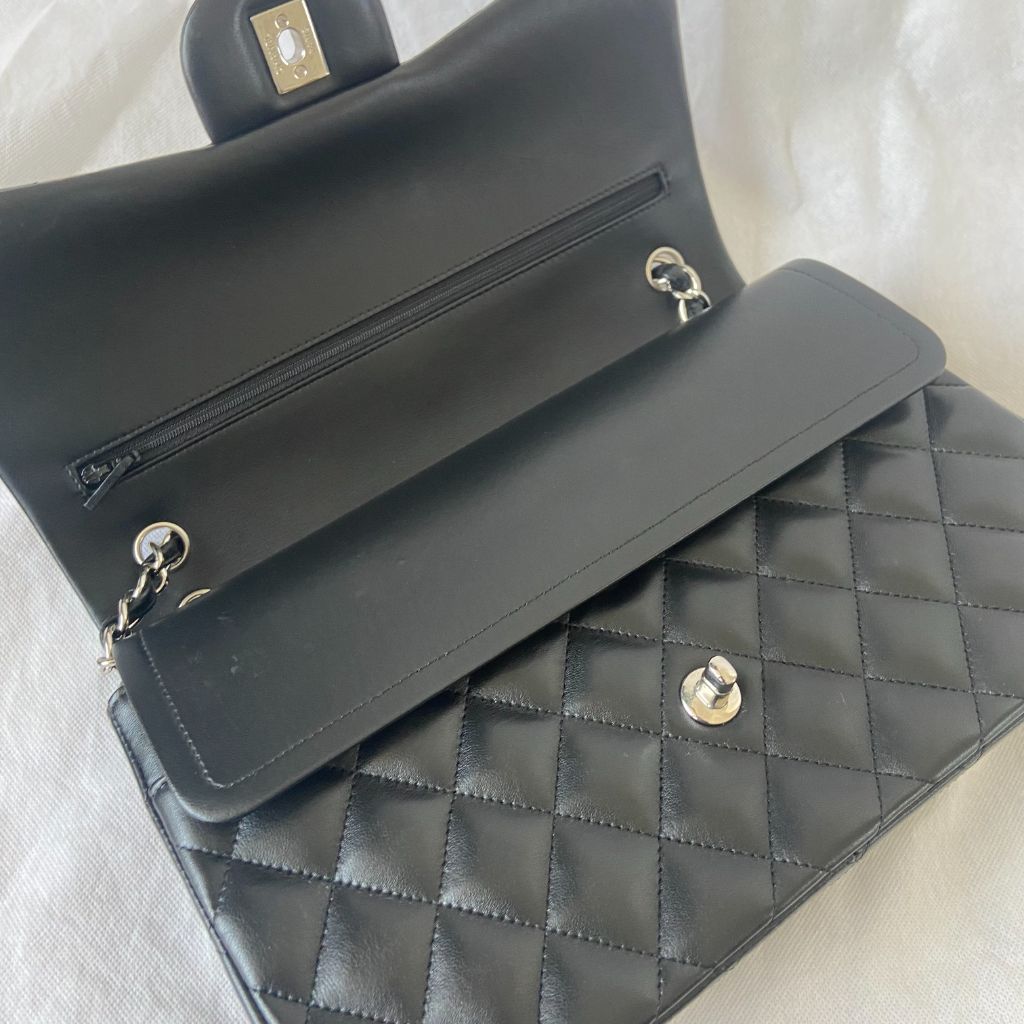 Chanel Classic Quilted  Black Jumbo Flap Bag