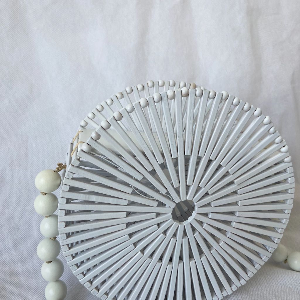 Cult Gaia White Luna Bag