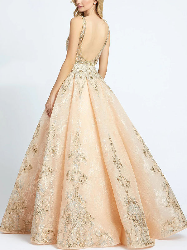 V-neck Sleeveless Maxi Dress