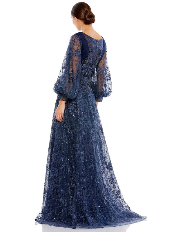 Bishop Sleeve Embroidered Dress