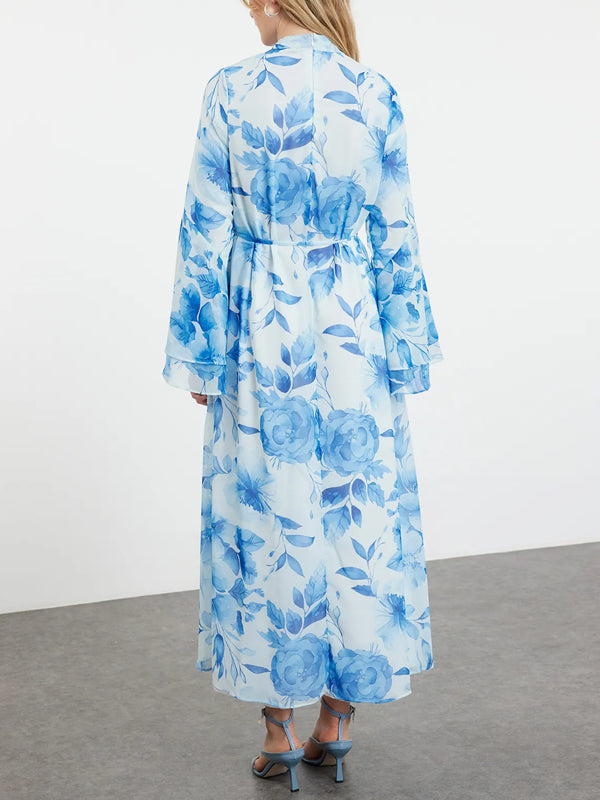 Temperament Chiffon Print Holiday Women's Dress