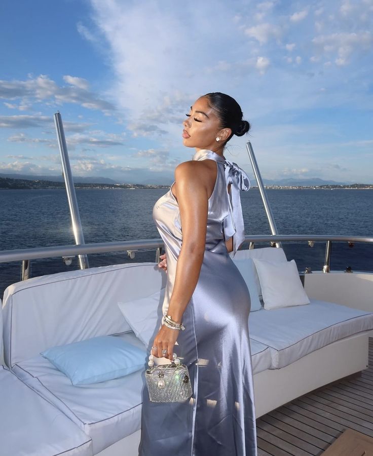 Silver solid color sling elegant simple long evening dress party dress gh3027