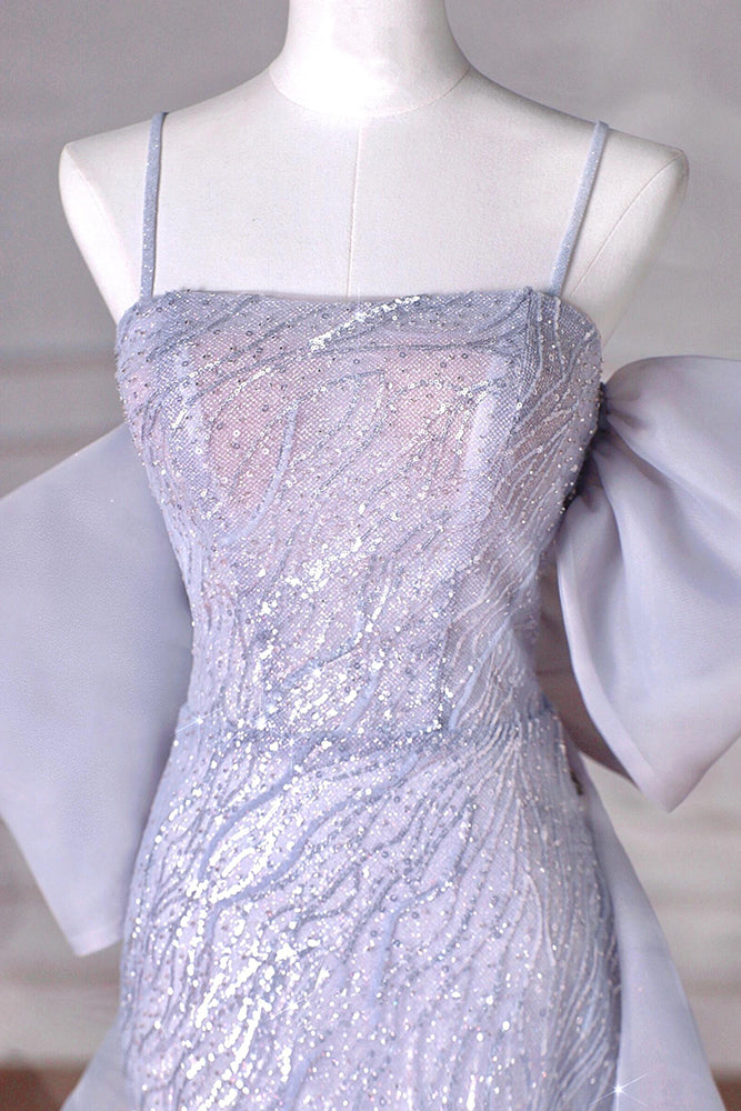 loveedsTM-French purple sling high-end fishtail evening dress