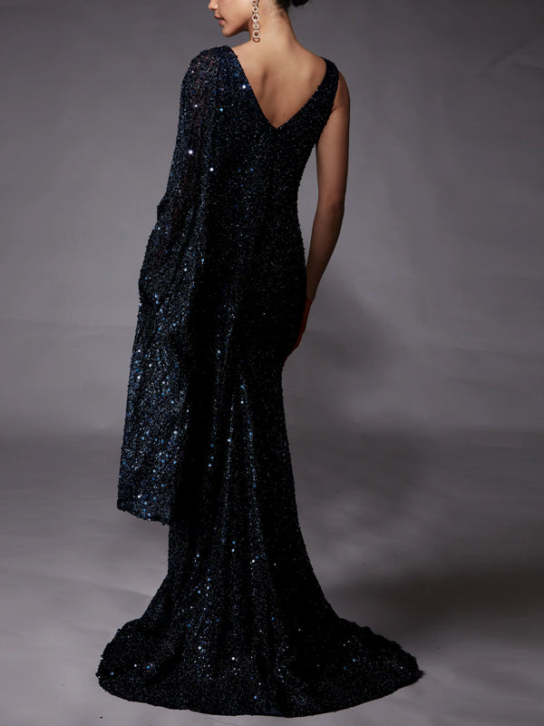 Round Neck Solid Color Maxi Dress