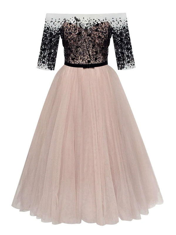 Strapless Midi Tulle Dress