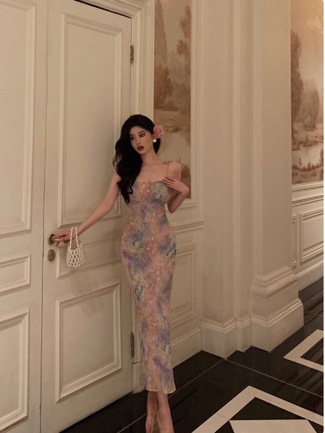 Elegant Mermaid Spaghetti Straps Grape 23rd Birthday Dress Party Gown Birthday Outfits Birthday Dress Ideas For Women DP1400