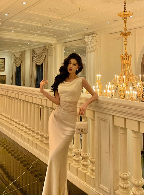 Elegant Sheath Sleeveless Ivory 21st Birthday Dress Party Gown Birthday Outfits Birthday Dress Ideas For Women DP547